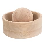 BESPORTBLE Wooden Dumpling Maker Mold with Dough Press for Uniform Wrappers Sturdy Kitchen Tool for Dumplings Snow Skin Pastries Tortillas Multipurpose Traditional Dough Mold in Beige