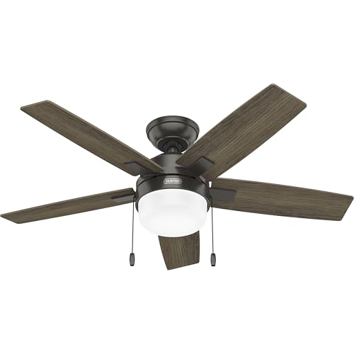 Image of Hunter 44 inch Anisten Indoor Ceiling Fan, LED Light, Pull Chain, Noble Bronze