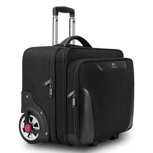 MATEIN Rolling Briefcase for Men, Large Rolling Laptop Bag with Big Wheels Fits 17.3 Inch Notebook for Travel Office Work, Water Resistant Roller Computer Case College Teacher Luggage Suitcase, Black by MATEIN - Image 9