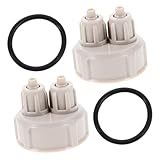 FONDOTIN 2 Piezas Kit Tapones DIY para Acuario Accesorios Botella Generadora de Burbujas Tapa Rápida de Plástico Segura para Plantas Acuáticas y Peces