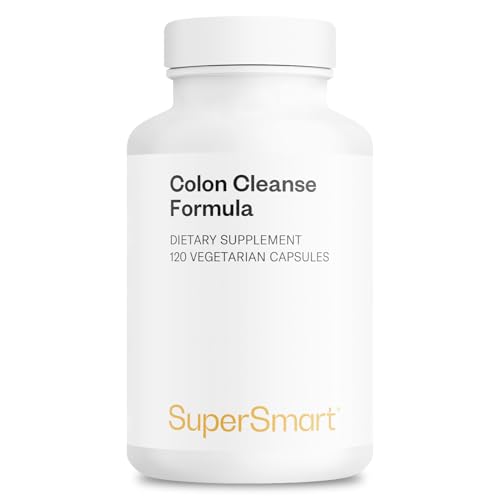 Supersmart - Colon Cleanse Formula (High Strength) - with Psyllium Husk, Senna - Natural Daily Fiber - Colon Cleanser & Detox | Non-GMO & Gluten Free - 120 Vegetarian Capsules