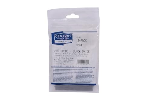 Image of Century Drill & Tool 24109 Pro Grade Black Oxide Drill Bit, 9 /64 inch, Pro