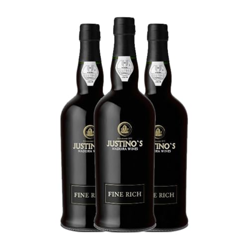 Justino's Madeira Fine Rich Madeira 3 Años 75 cl Vino generoso (Caja de 3 Botellas de 75 cl)