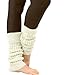 TeeHee 80s Vintage Comfortable Ribbed Cable Knit Leg Warmers for Women 3 pairs (Cable Knit)