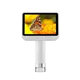 Beaverlab 顕微鏡 ハンディ 1600倍拡大 4インチIPSスクリーン WIFI マイクロスコープ 撮影 録画 スマホやPC接続可能 USB充電 LEDライト 肌 毛穴 頭皮チェック 生物観察 教育用 科学研究 宝石鑑定 デジタル顕微鏡 簡単操作 初心者 小学生 子供向け 日本語取扱説明書付き M2CS