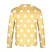 Mens Crew Neck Long Sleeve Tee Shirts Polka Dots T-Shirt Fashion Solid Color Basic Pullover Fall Casual Vintage Tops Yellow