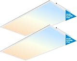 FlipToLed 2 Pack 2x4 LED Flat Panel Lights for Drop Ceiling, Troffer Replacement Fixture, 3740-9000 LM, 30W/40W/50W/60W/72W, 3000K/3500K/4000K/5000K/6500K, 0-10V Dimmable, ETL DLC Listed