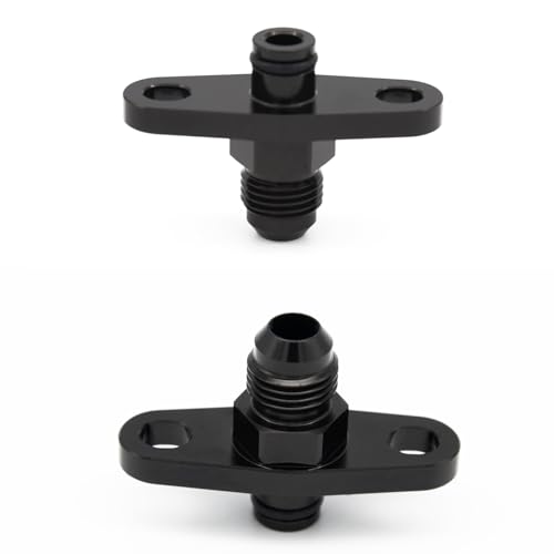 KRD PERFORMANCE -6AN to 11MM OD Aluminum Fuel Rail Adapter, compatible with Nissan/For Subaru/For Mazda, Hole Centres: 1.25" (32mm)