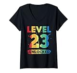 Photo Gallery donna level 23 unlocked 23 anniversario di matrimonio maglietta con collo a v Photo Gallery donna level 23 unlocked 23 anniversario di matrimonio maglietta con collo a v