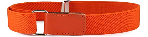 Ladeheid Kinder Gürtel Ohne Schnalle Elastischer Kindergürtel für Jungen und Mädchen 0-15 Jahre 32-90 cm P15 (Orange, 5-12 Jahre)