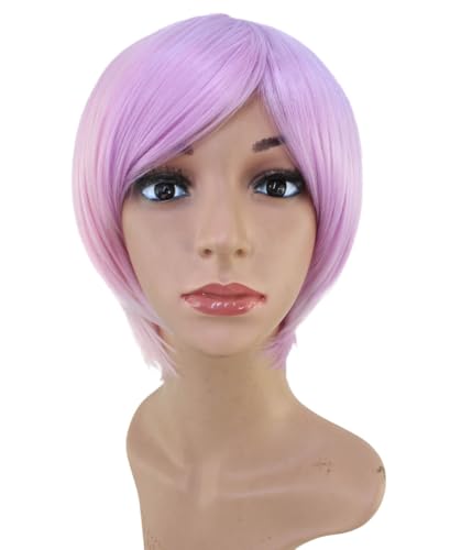Wigs2you.com���f�B�[�X�E�B�b�O �~�f�B�A���V���[�g�X�^�C�� �ϔM�t���E�B�b�O ���C�g�s���N/�v�����J���[ �O������ �i�`�������{�����[�� ����E�R�X�v���p