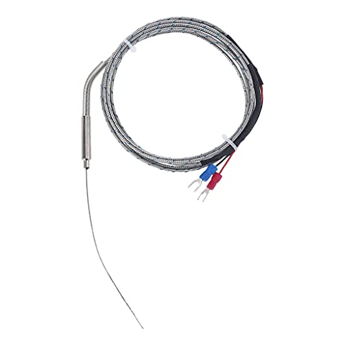 TERNCOEW K-Type Thermocouple with 1mm X 100mm Probe Temperature Sensors 1M/3.28FT Cable 2 Wire Temperarure Controller Patio Heater Thermocouple Replacement