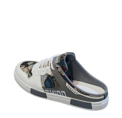 KEE5 Men Slip On Sneakers Casual Comfortable Sport Shoes White-Grey 06 UK/IND-picture-43