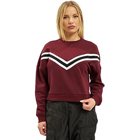 Jersey Urban Classics Ladies Inset Striped Crew, Rojo Cover