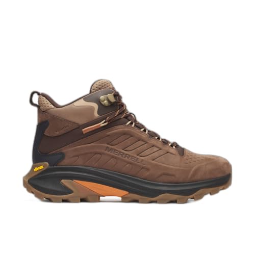 Image of Merrell Men's Moab Speed 2 Ltr Mid Wp Sneaker, brown, 9 | Hiking Boots