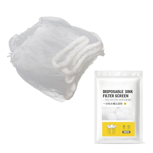 Akkerds 水切りネット 100枚入り 専用 排水溝ネット 生ゴミ処理 使い捨て 清潔 三角コーナーらず/排水口水切りカゴ兼用 ネット サンカクコーナー 大容量 キッチン/洗面台/排水溝/浴室用