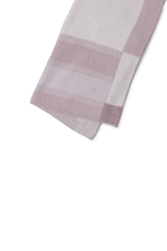 Image of Barefoot Dreams CozyChic Costa Block Stroller Blanket, Chai Multi, 30 inchx40 inch