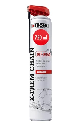 IPONE - Grasso Catena per Moto Fuoristrada X-trem Chain Off-Road - Formulazione antiaderente - Getto preciso senza schizzi - Diffusore spray multiposizione 750 ml