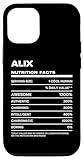 Installation facile Coque pour iPhone 12/12 Pro Alix Valeur Nutritive Nom Drôle
