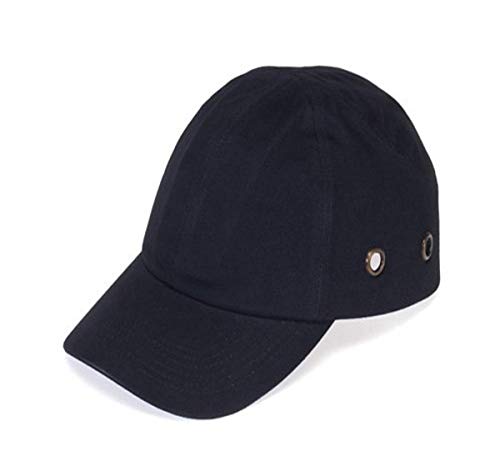 Liberty DuraShell Polyethylene Baseball Bump Cap with Protect Pad, Black (Pack of 6)