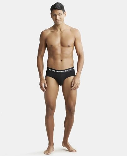 Jockey Men's New York City Collection Cotton Stretch Brief, Black, 3