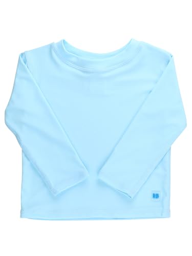 RUGGEDBUTTS® Baby/Toddler Boys Long Sleeve Rash Guard Swim Shirt w/UPF 50+ - Blue Breeze, 2T