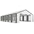 Outsunny 20' x 40' Heavy Duty Party Tent & Carport with Removable Sidewalls and Double Doors, Large Canopy Tent, Sun Shade Shelter, for Parties, Wedding, Outdoor Events, BBQ, White and Gray
