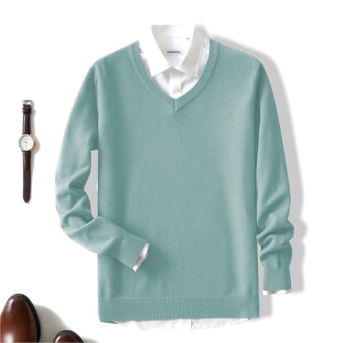 Winter Knitted Sweater for Men Casual Slim Fit Lightweight Thermal Pullovers Tops V Neck Long Sleeve Bottoming Jumper3