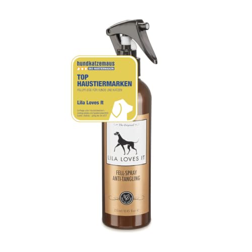 Fellpflege für Hunde – natürlicher Hunde Conditioner zum Sprühen mit Aloe Vera, verhindert Verfilzung & verleiht Glanz, FELL-SPRAY ANTI-TANGLING von LILA LOVES IT, 250 ml