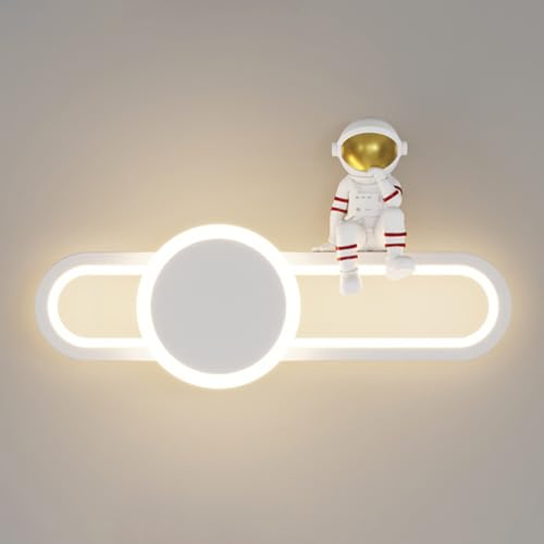 Lampe murale astronaute haut de gamme en acrylique, applique LED design 37,5 cm