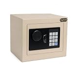17 cm hoher feuerfester Safe Ersatzschlüssel und Alarmanlage, digitaler Safe für Zuhause, Schwarz