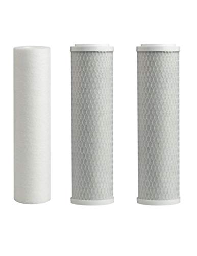 CFS – 3 Pack Replacement Filter kit Includes Sediment & Carbon Block Cartridges Compatible with Olympia Water Systems, OROS-50, OROS-80 Models – 3 Stage Water Filtration – 5 Micron – 10
