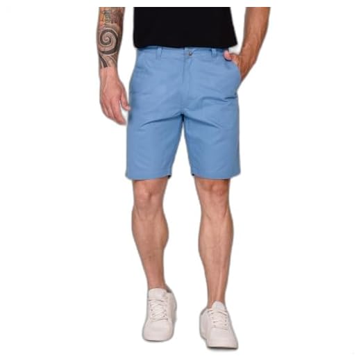 Bermuda Masculina Sarja Brim Premium Leve E Confortável Com Bolso Cores Modernas Moda Verão Casual (BR, Numérico, 48, Slim, Regular, Bermuda Azul)