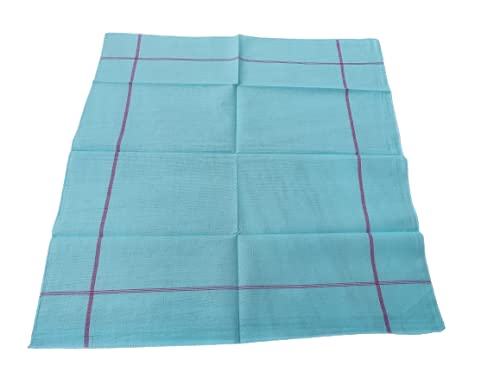 Image of Men's Cotton Handkerchiefs - Pack of 6 -Plain Color 18 * 18 inches XL Medium Size. 100% Pure Cotton