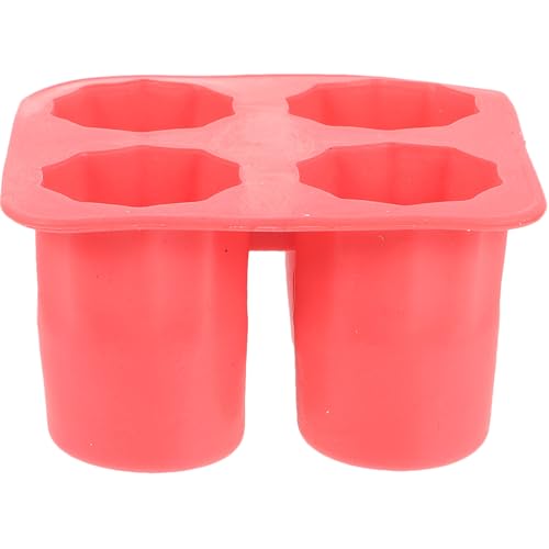 Molde de cubitos de hielo de silicona rojo SHINEOFI