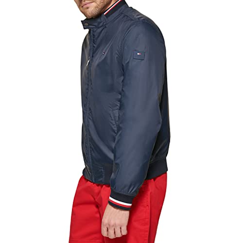 Image of Tommy Hilfiger Men's Lightweight Varsity Rib Knit Bomber Jacket