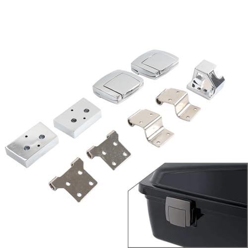 Rbanna1 2 Pcs Aluminum + ABS Saddle Bags Accessories Rear Trunk Latches Spacers Chrome and Silver For Harley Electra Glide Classic - FLHTC 1987-2005 miniatura 5