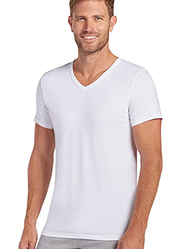 Image of Jockey Men's Undershirt Slim Fit Cotton Stretch V-Neck Undershirt - 2 Pack