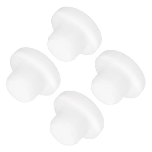 MECCANIXITY 4pcs T-Shaped Silicone Plugs 13mm 1/2 Inch Dia Snap in Plug Hole Seal Cover Round Rubber Stopper for Kitchen Rubber Bulkheads Waterproof Sealing Plugs White
