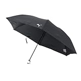 プーマ(Puma) 婦人 無地 軽量生地 カーボンファイバー骨 ミニ折りたたみ傘 ブラック 55cm×6R PPL22MN55