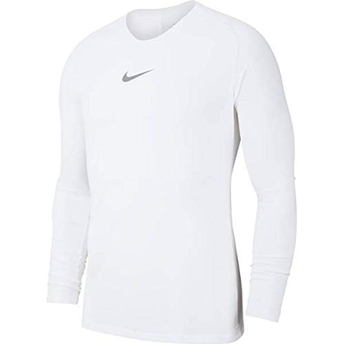 Image of NIKE Mens Dri-fit Park First Layer T-Shirt, White/(Cool Grey), M EU