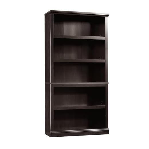 Sauder Select Collection 5-Shelf Bookcase, Estate Black finish