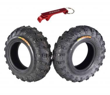 Kenda Bear Claw EVO 25x8-12 ATV UTV All Terrain Mud Tires with Bottle Opener Keychain (2 Pack)