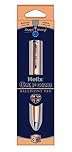 Helix Oxford Premium Rose Gold Ballpoint Pen (Blue Ink) - Plastic Free Packaging, 209818