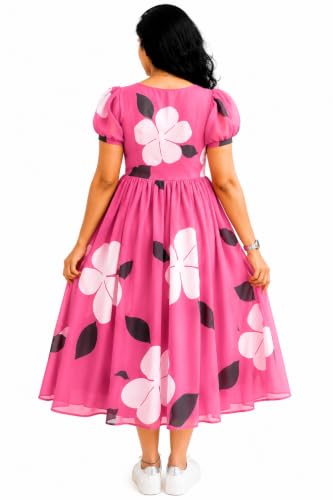 Image of Georgette Maxi Dress for Women & Girls Stylish Long Midi Dress for Casual Party & Fashion Look