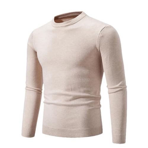 Men's Knitwear Thin Elastic Slim Fit Inner Layer Thin Sweater in Solid Color, Casual and Versatile for Cool Seasons