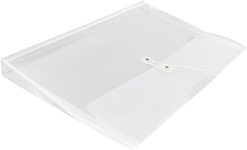 Vista 358 de Sobres de plástico con botón y cuerda, Variados Paquete de 6 colores surtidos