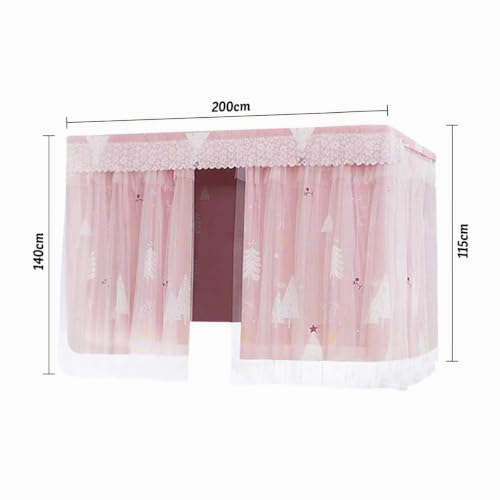 Miniatura 3 de Tinayaue Cortinas Opacas Para Camas Versión Más Gruesa Cortinas De Cama Antipolvo Privacidad Para Dormir Mosquiteras Dormitorios De Estudiantes, Habitaciones Infantiles, Literas