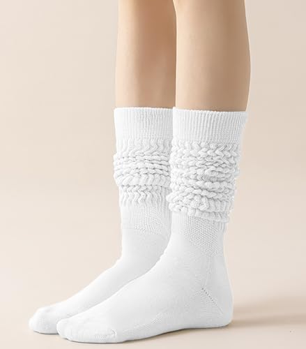 Image of Slouchy Socks for Women Stretchy Knee-High Scrunch Socks Soft Long Slouch Boot Socks