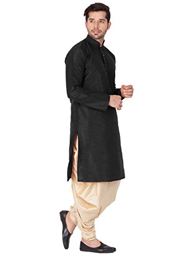 Image of VASTRAMAY Men's Silk Blend Kurta and Dhoti Set
